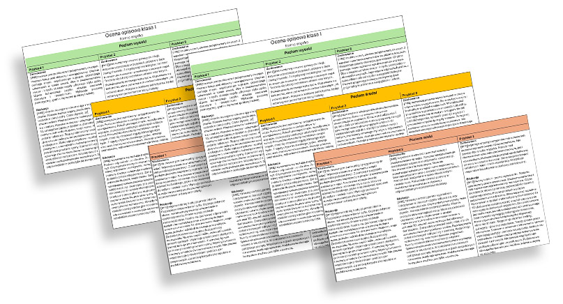 Przykłady ocen opisowych klasa 3 - wzór